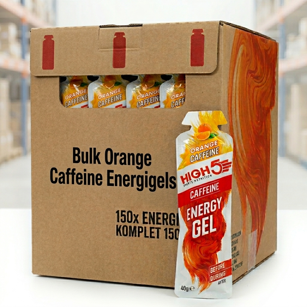 High5 Energigel Orange Caffeine 150 stk 40 g DATOVARE kasse