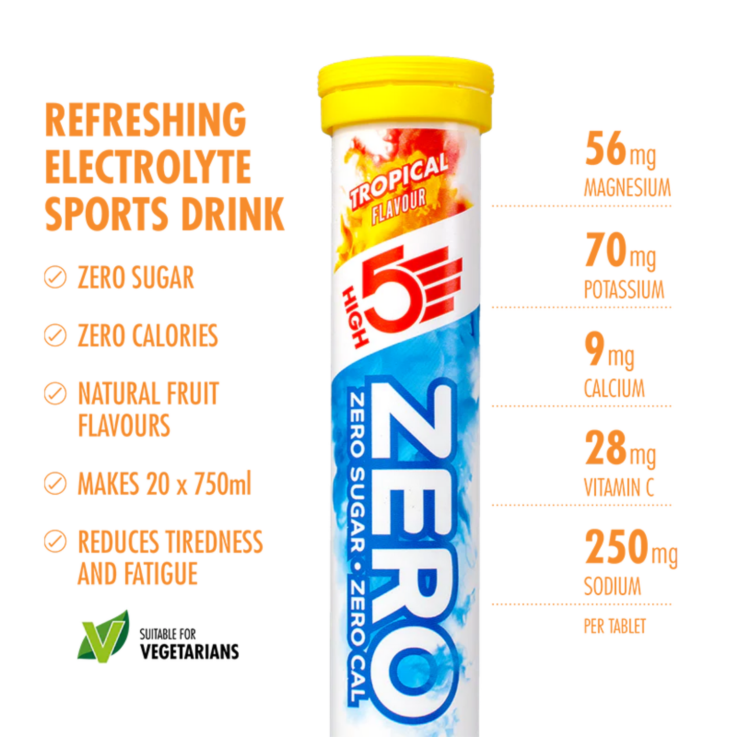 High5 Elektrolyttabs ZERO Tropical (20 tabs)