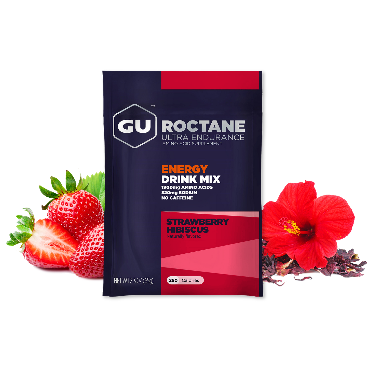 GU Energy Drink Roctane Strawberry Hibiscus (10x65g)