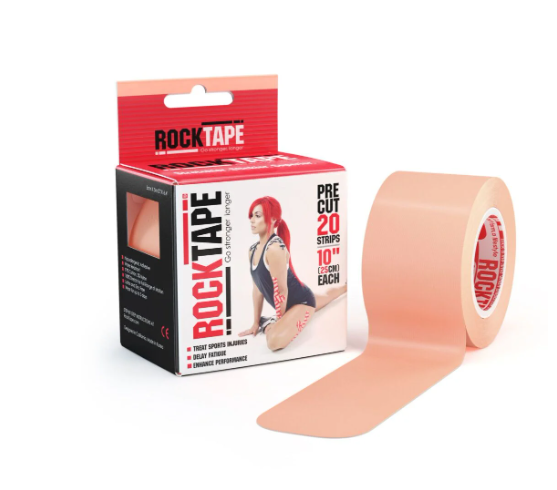 RockTape Kinesiologi tape 5cm x 5m Beige i 20cm stykker