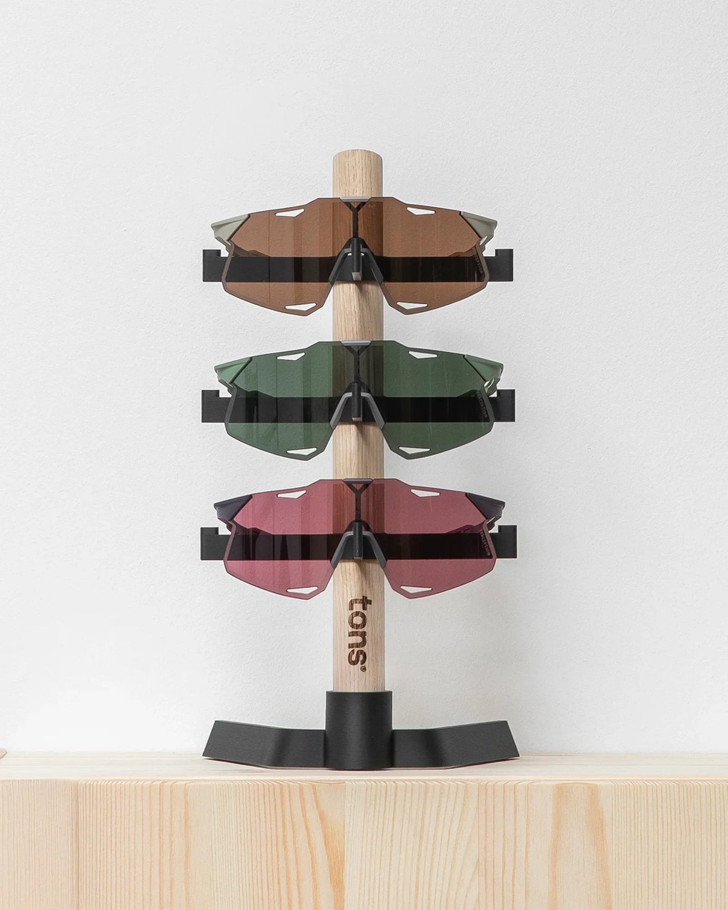 Tons Desk Organiser 3x Glasses Natural Oak