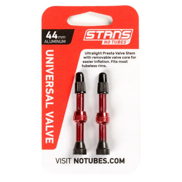 Stan's Tubeless ventilsæt ALU presta 44 mm (Red)