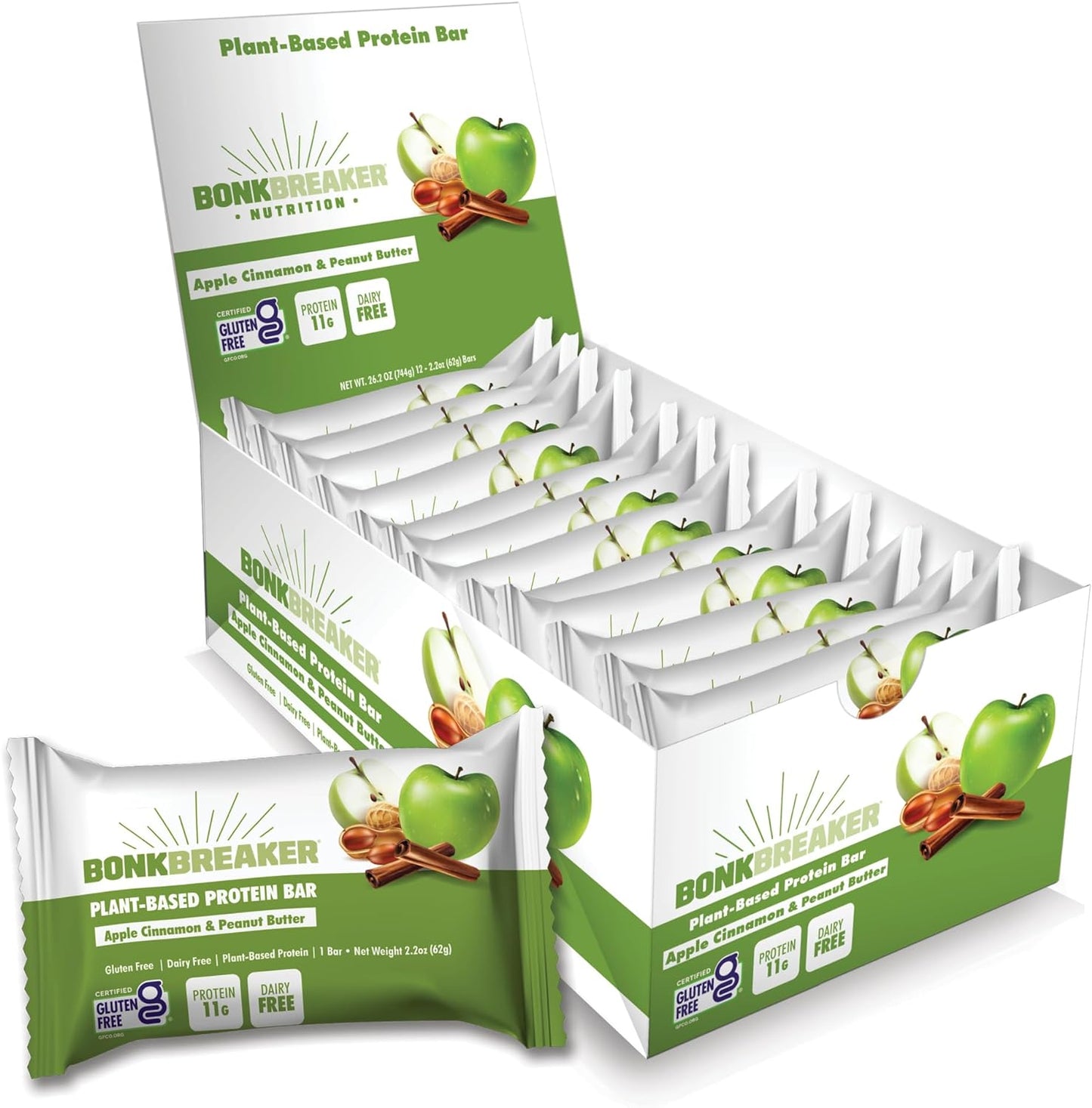 Bonk Breaker Proteinbar Apple Cinnamon & Peanut Butter (62g) DATOVARE