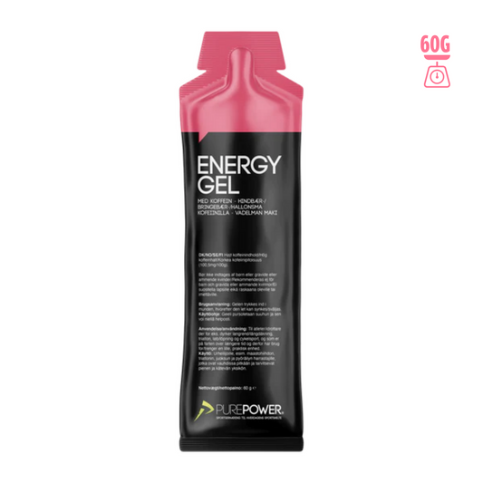 PurePower Energi gel Raspberry med Koffein (60g) DATOVARE