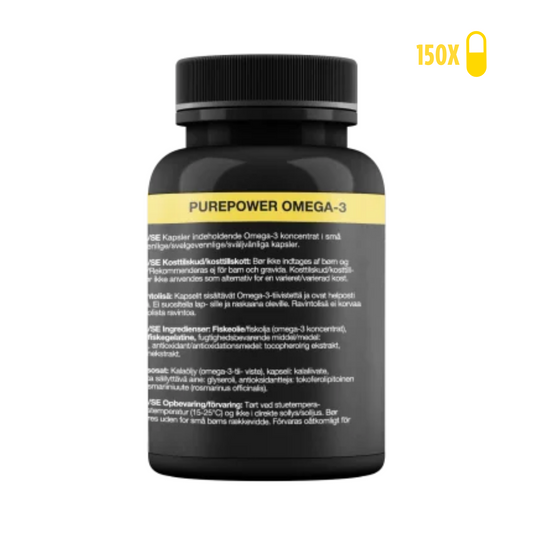 PurePower Omega-3 Fiskeolie (150 kapsler)