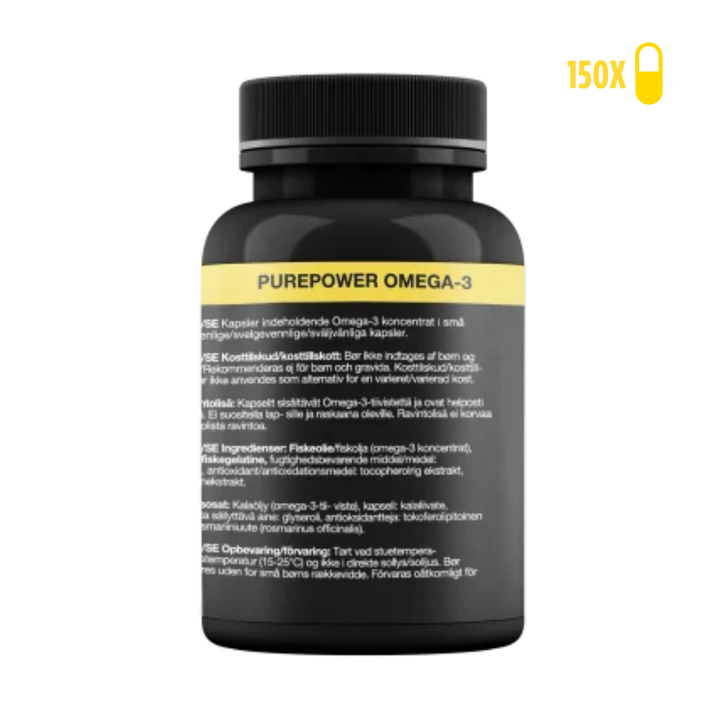 PurePower Omega-3 Fiskeolie (150 kapsler)