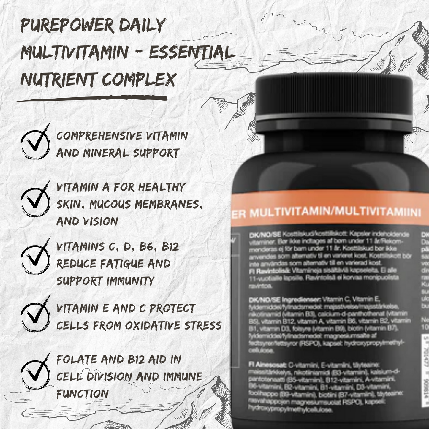 PurePower Multivitamin (100 kaspler) DATOVARE