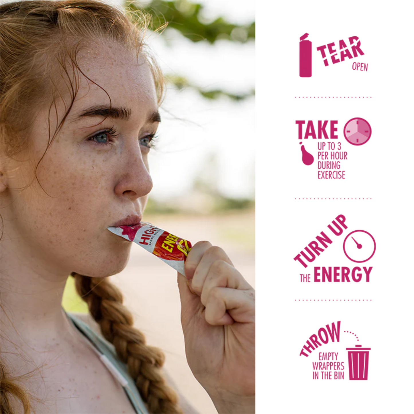 High5 Energigel Caffeine Raspberry 40 g