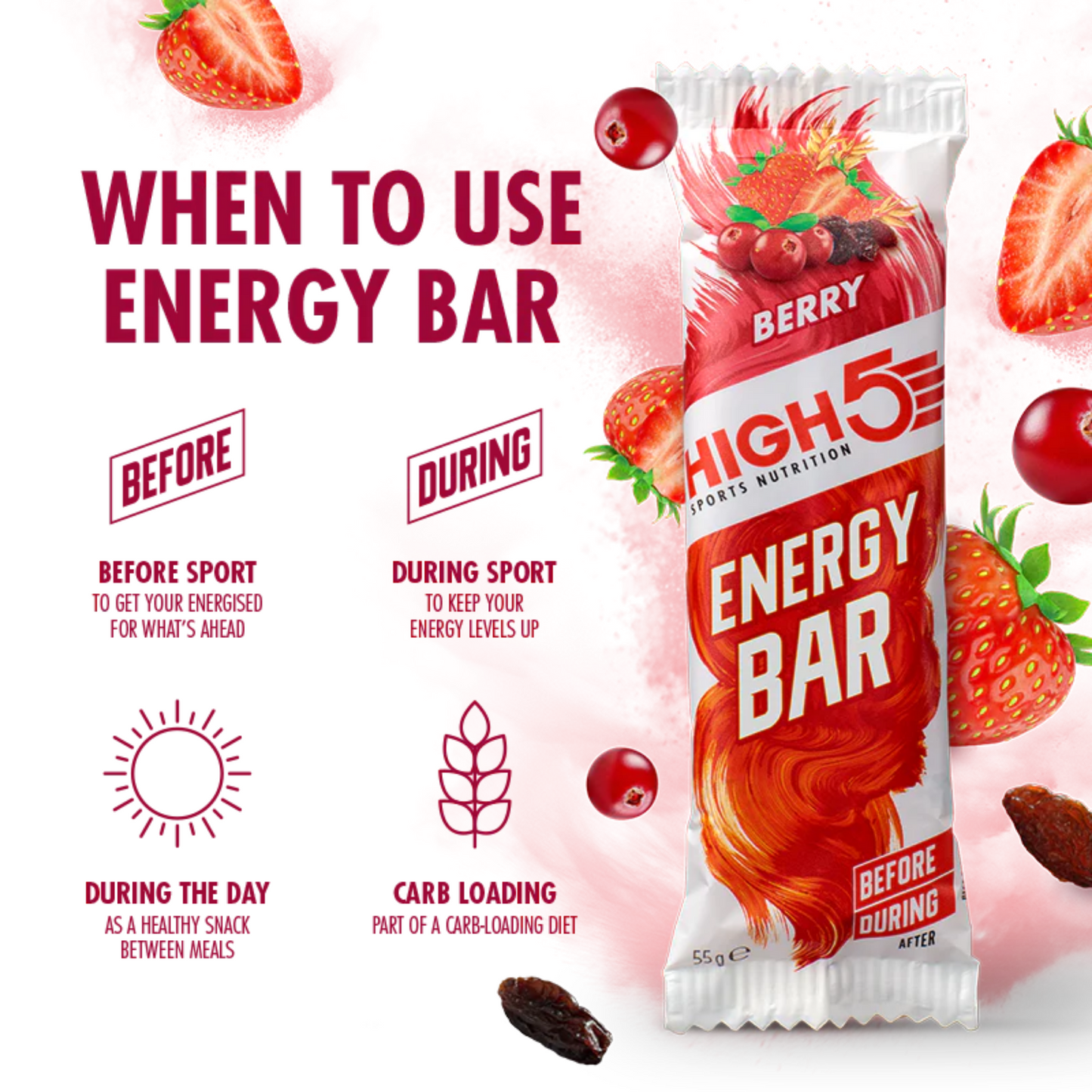 High5 Energibar Berry (12 x 55g)