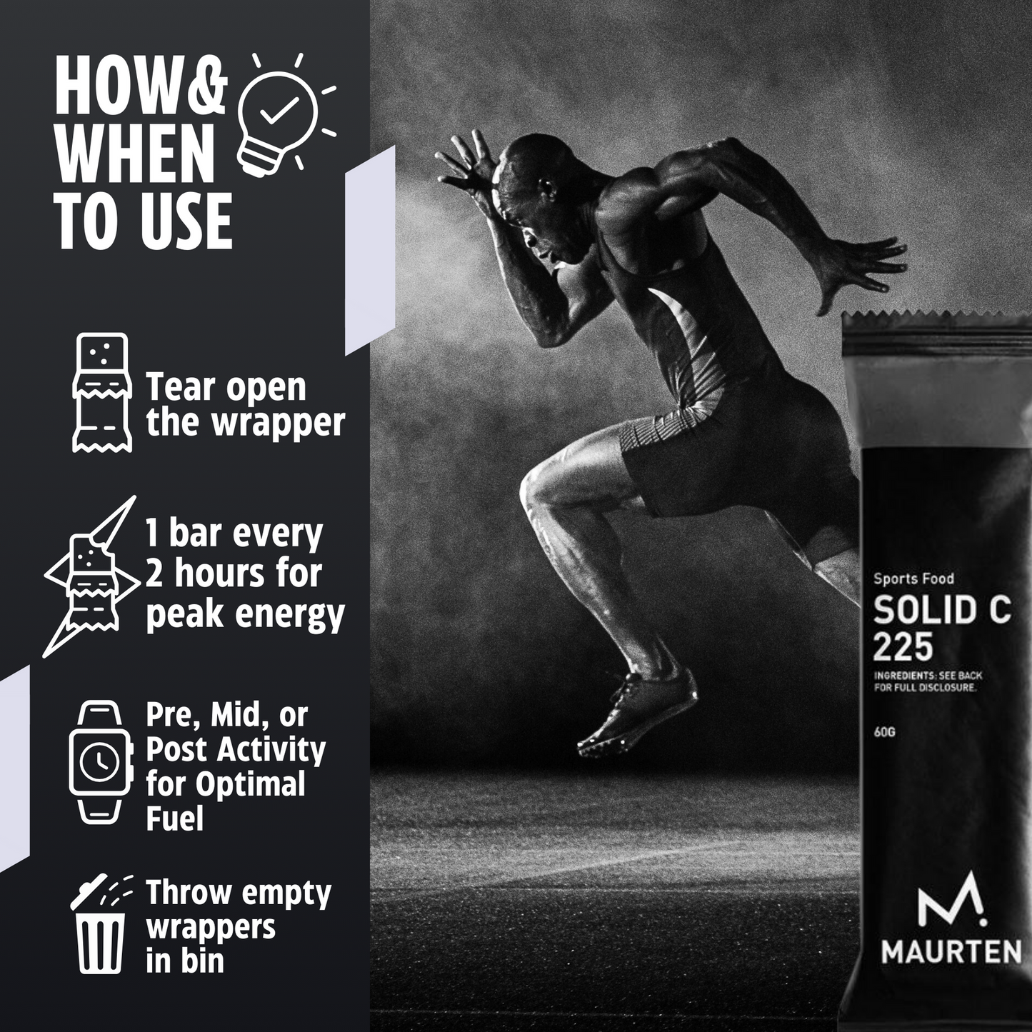 Maurten Energibar Solid C 225 (60g) DATOVARE