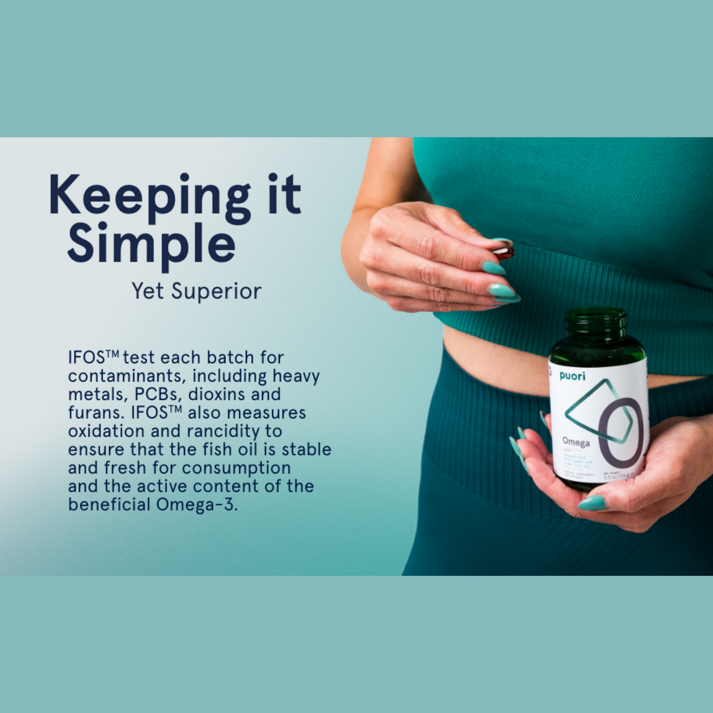 Puori Omega-3 Fiskeolie O3 (180 kapsler)