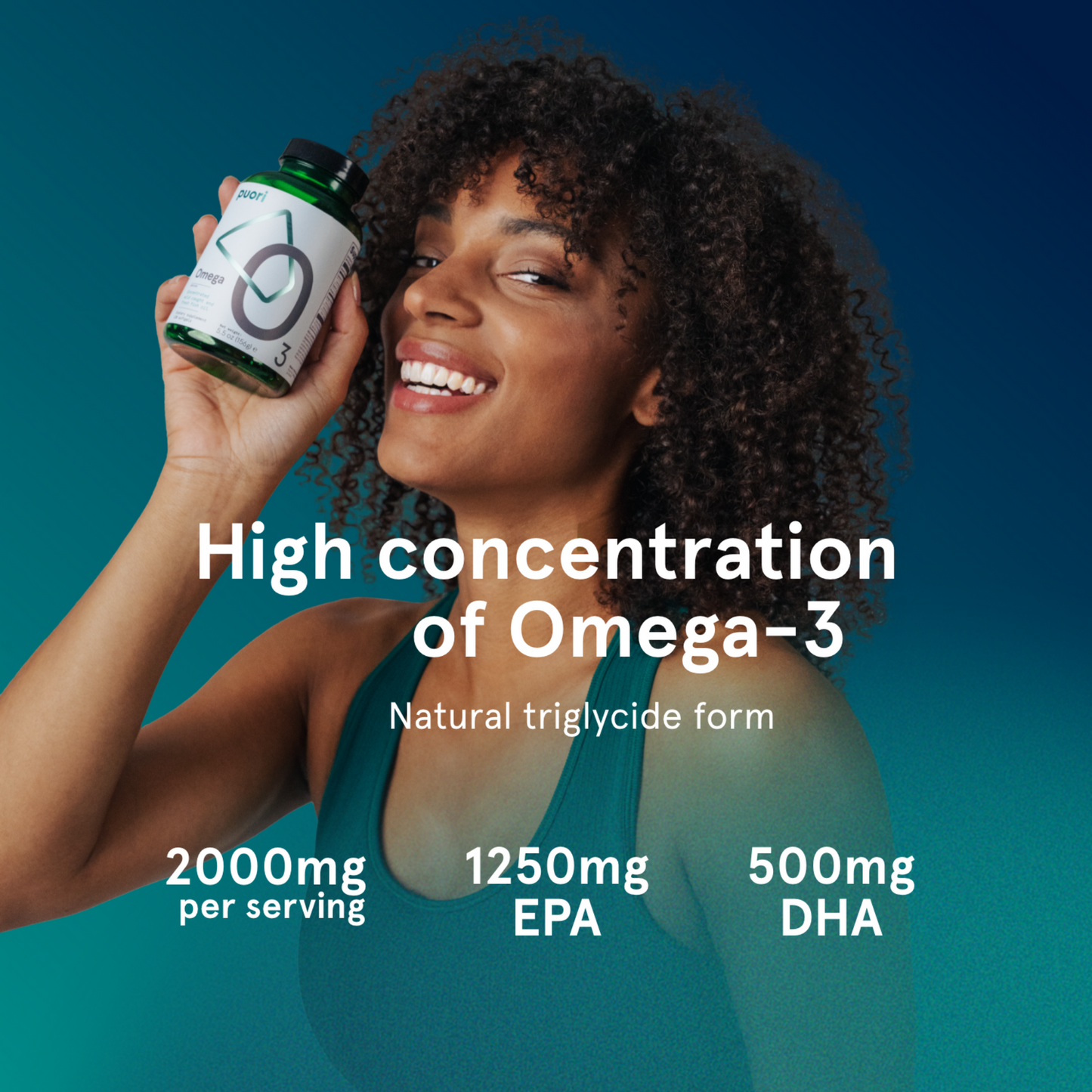 Puori Omega-3 Fiskeolie O3 (180 kapsler)
