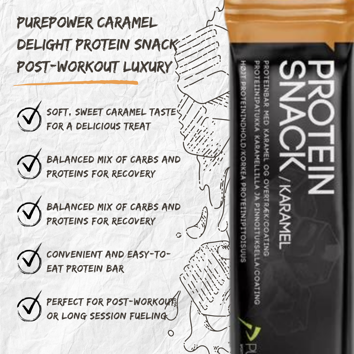 PurePower Proteinbar Caramel Chocolate coated (12x40g)