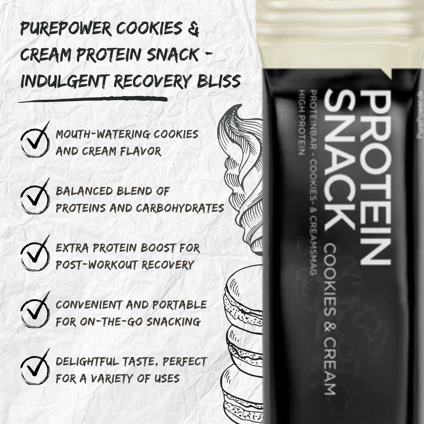 PurePower Proteinbar Cookies & Cream (12x40g)