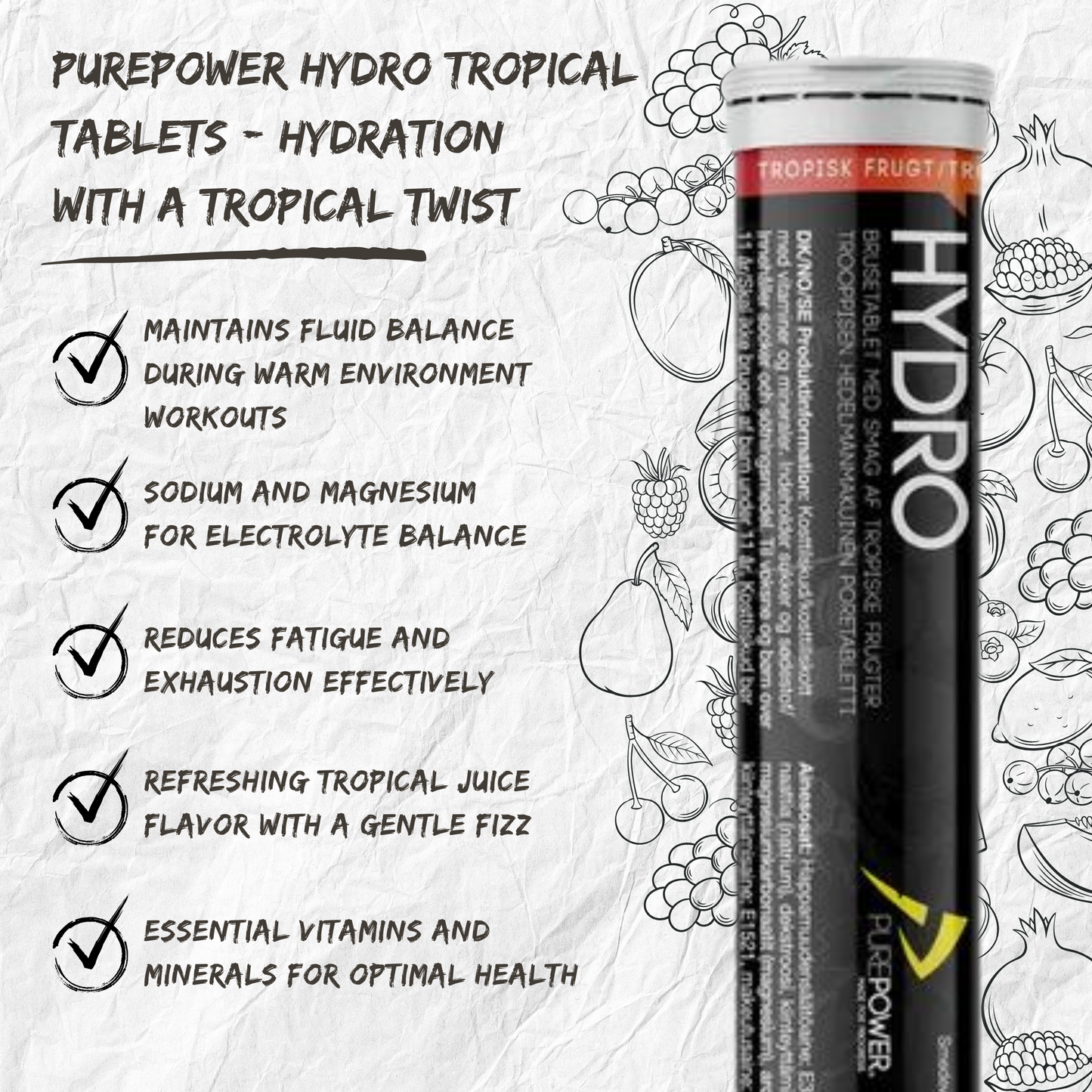 PurePower Elektrolyttabs Tropical (20 tabs)