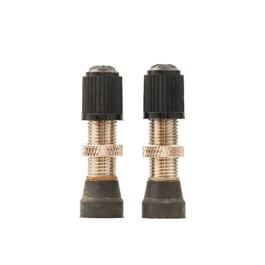 STAN'S TUBELESS SCHRADER VALVES, PR, REGULAR BRASS