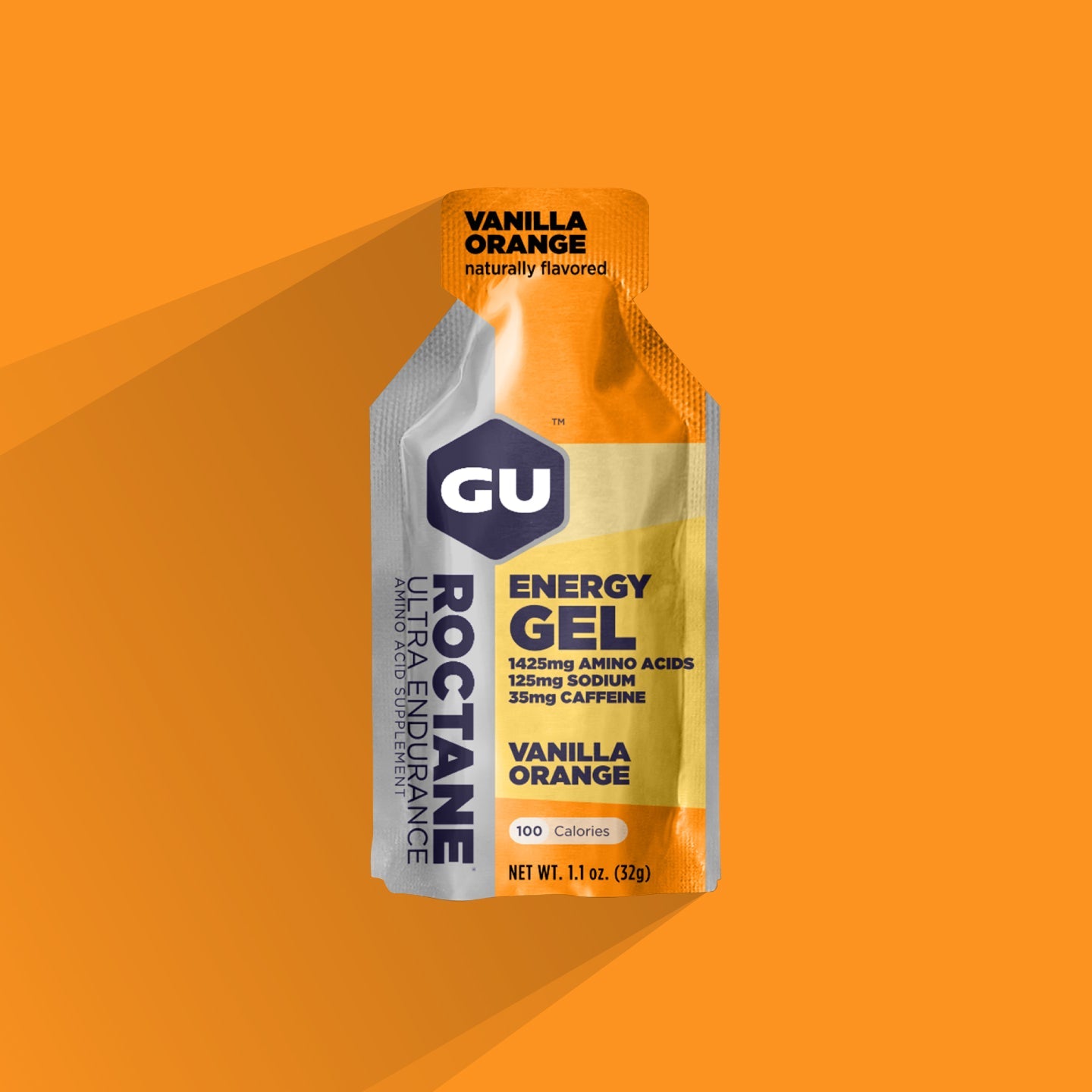GU Energy Energigel Roctane Vanilla Orange med Koffein (24 x 32g)
