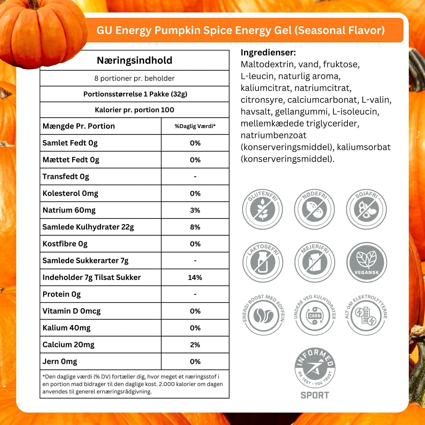 GU Energy Energigel Pumpkin Spice (8x32g)