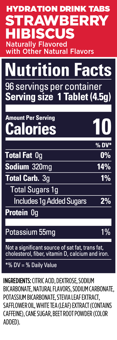 GU Energy Elektrolyttabs Strawberry Hibiscus (8 x 12 tabs)