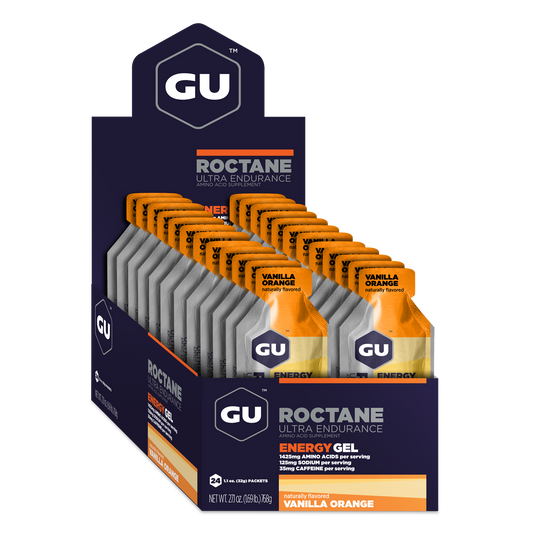 GU Energy Energigel Roctane Vanilla Orange med Koffein (24 x 32g)