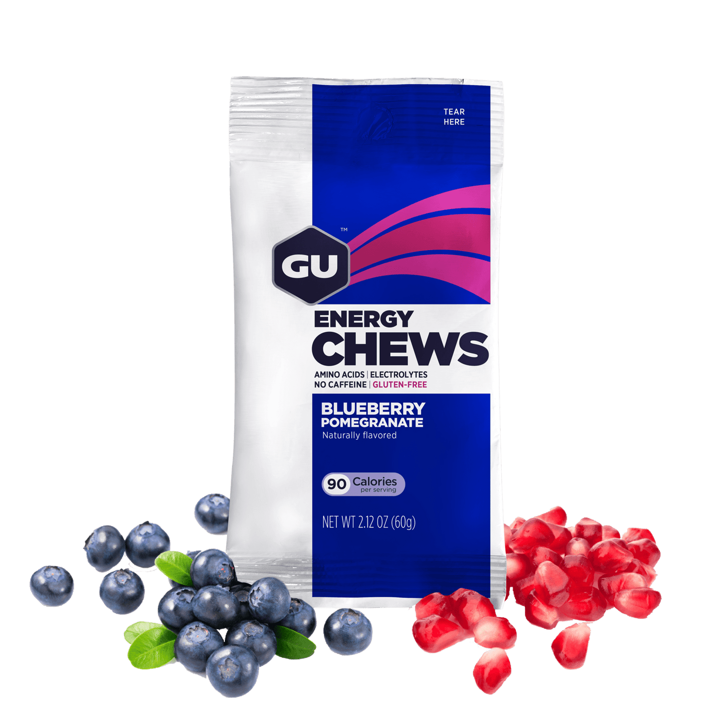 GU Energy Chews Blue Pom 60g (12 x 60g)