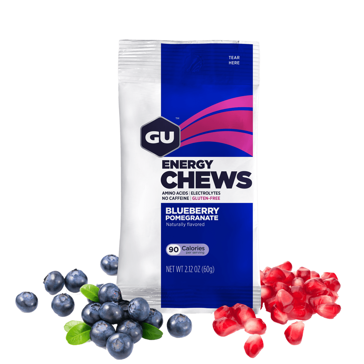 GU Energy Chews Blue Pom 60g (12 x 60g) Datovare