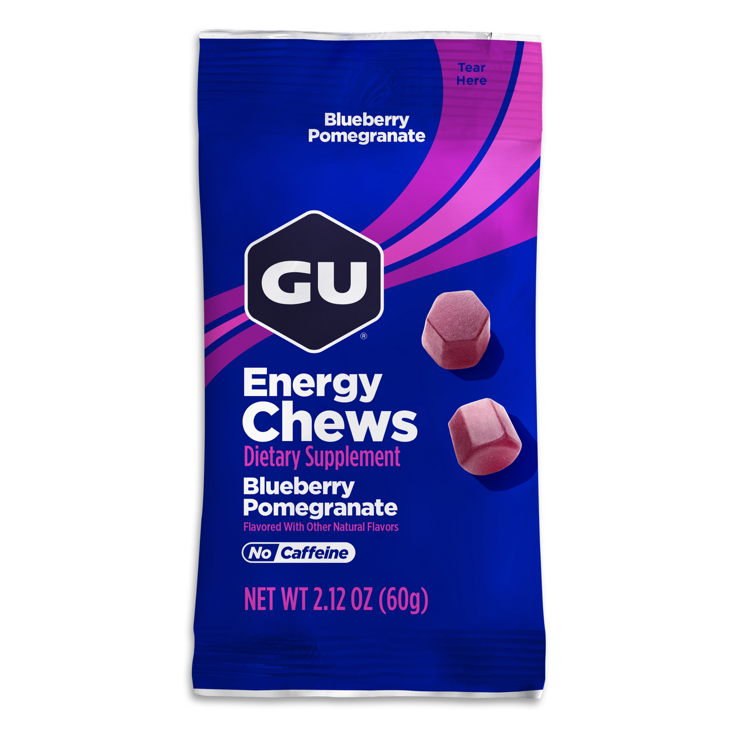GU Energy Chews Blue Pom 60g (12 x 60g)