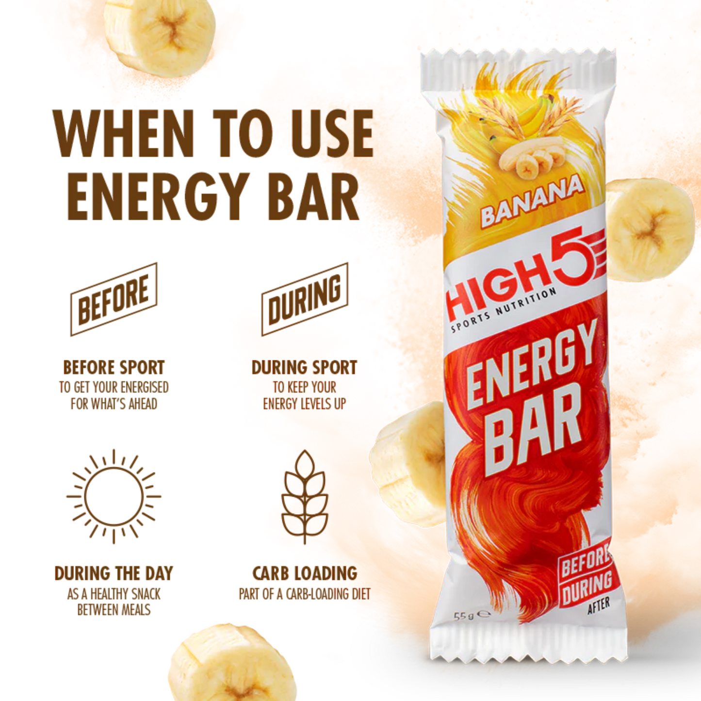 High5 Energibar Banana (12 x 55g)