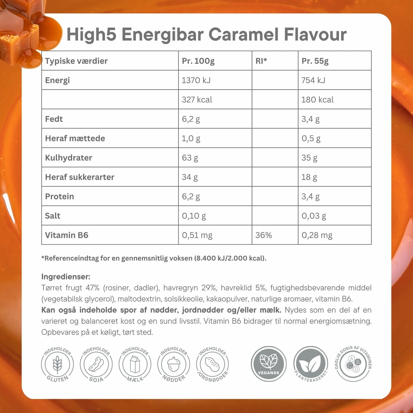 High5 Energibar Peanut(12 x 55g)