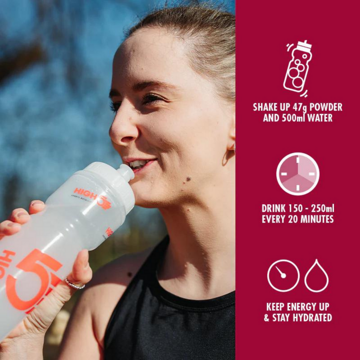 High5 Energidrik Berry (1 kg) Kommer pt i Pose