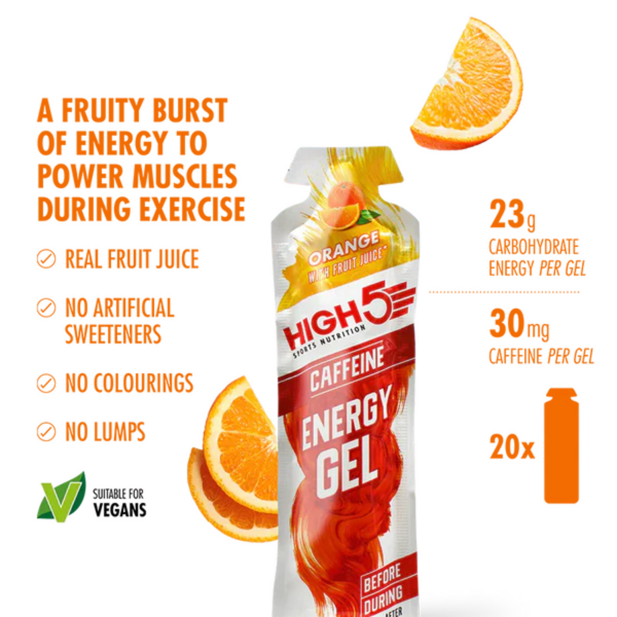 High5 Energigel Caffeine Orange (20x40g)