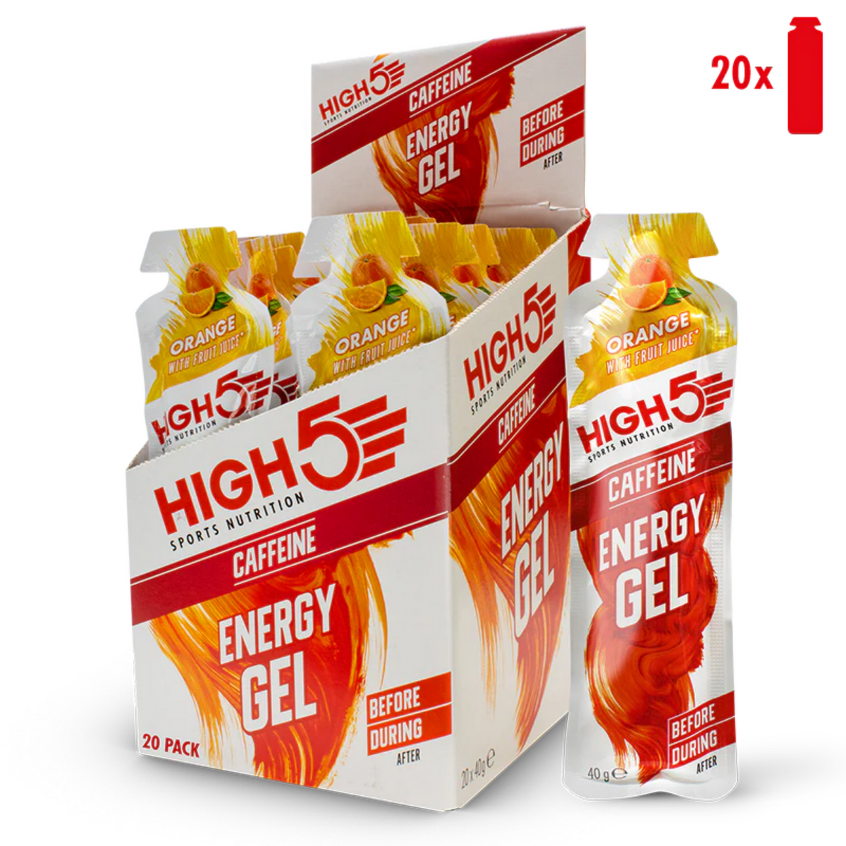 High5 Energigel Caffeine Orange (20x40g)