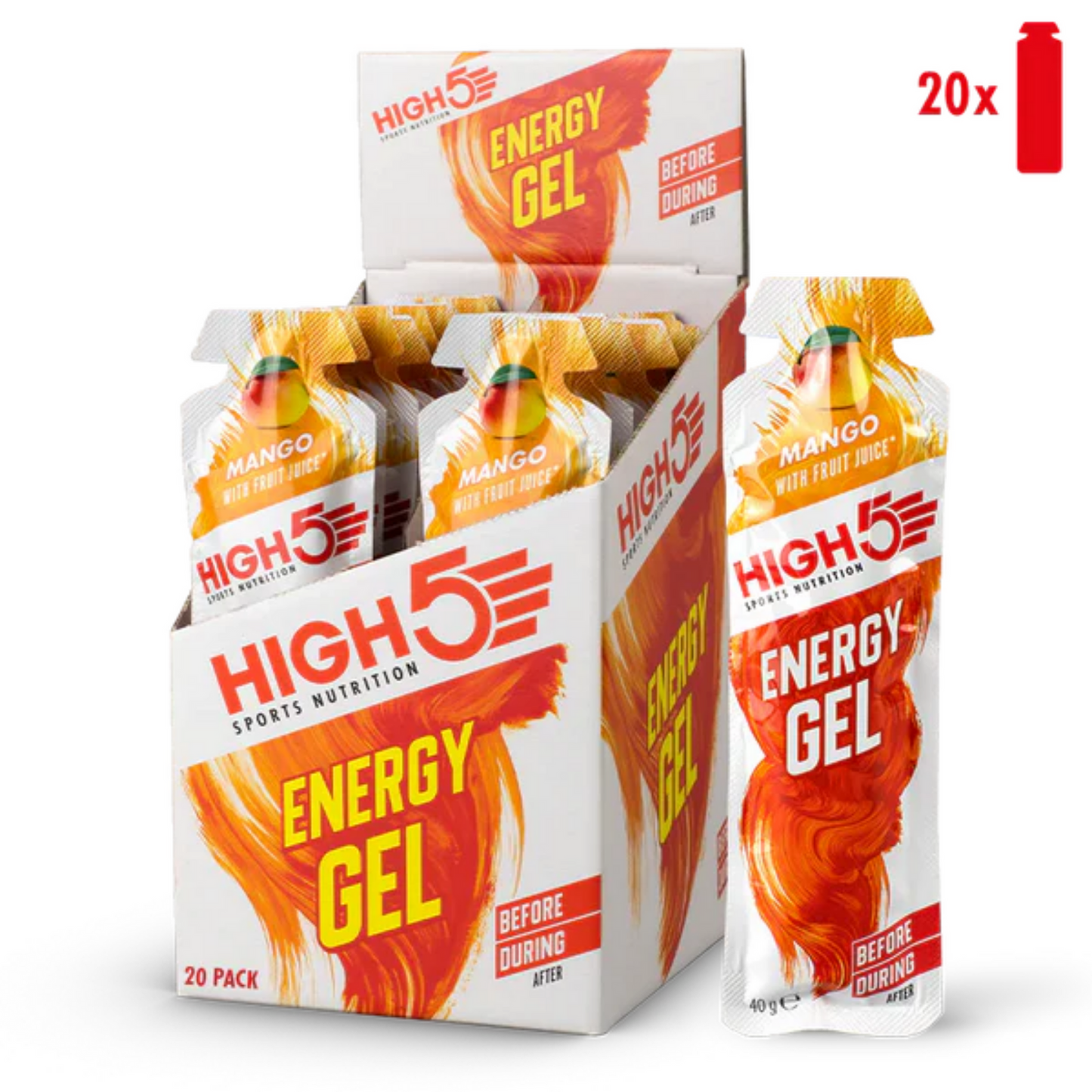 High5 Energigel Mango (20 stk X 40 g)