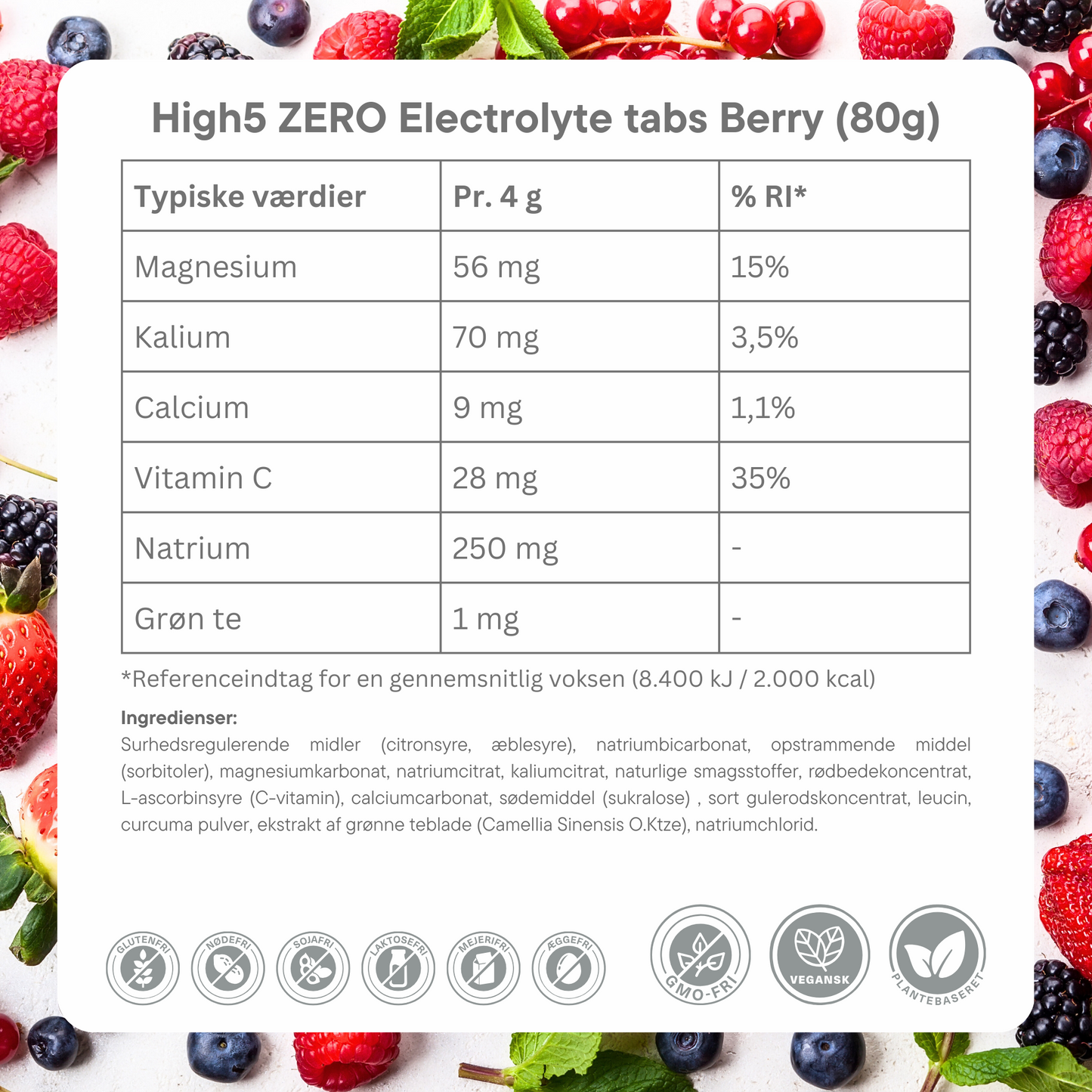 High5 Elektrolyttabs ZERO Berry (8x20 tabs)