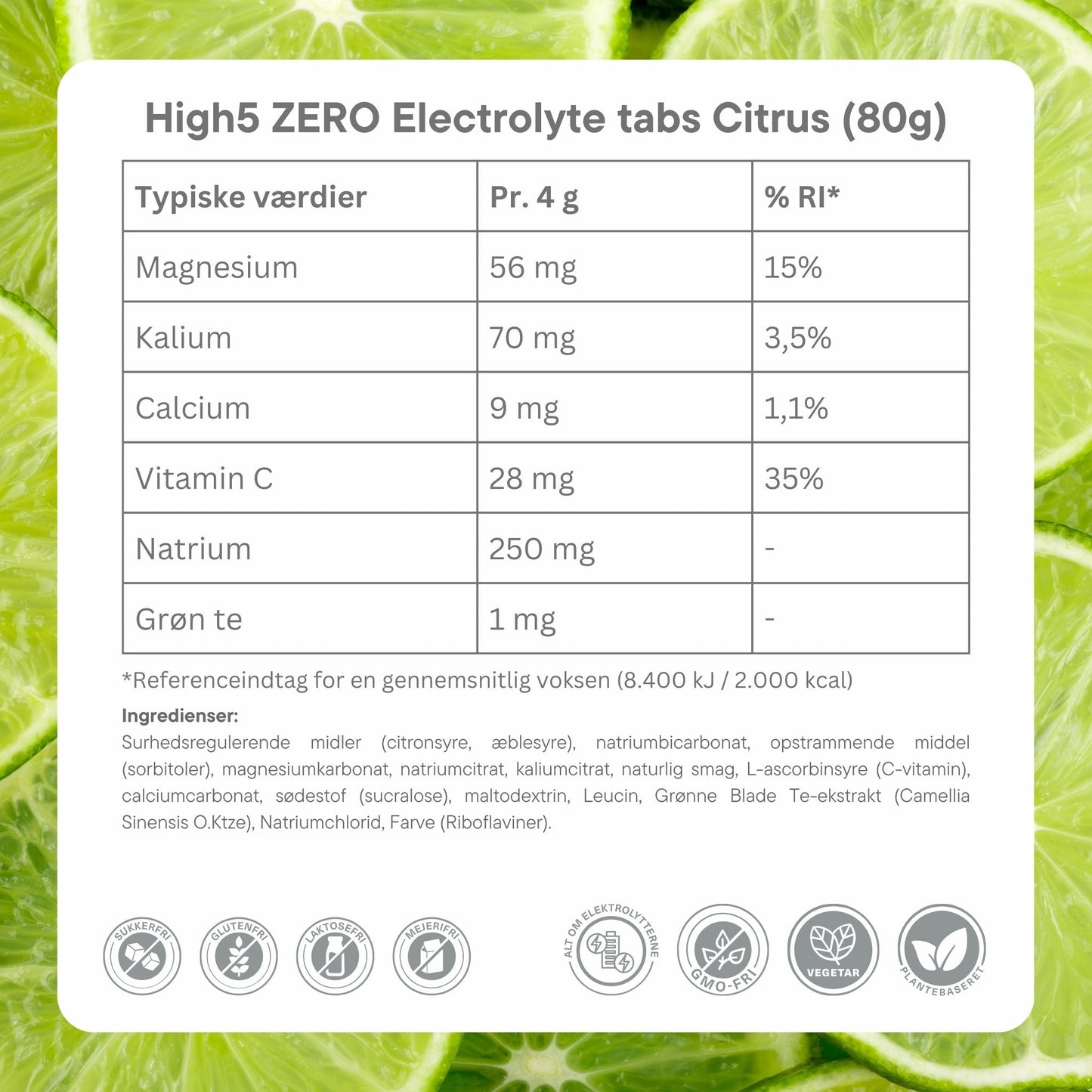 High5 Elektrolyttabs ZERO Citrus (20 tabs)