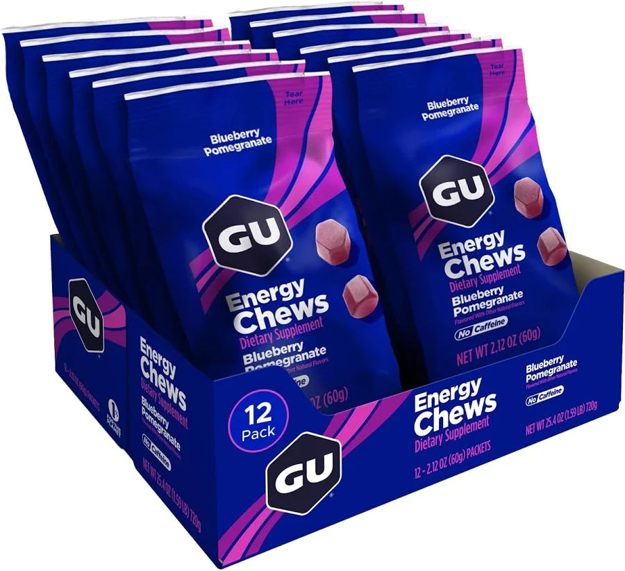 GU Energy Chews Blue Pom 60g (12 x 60g)