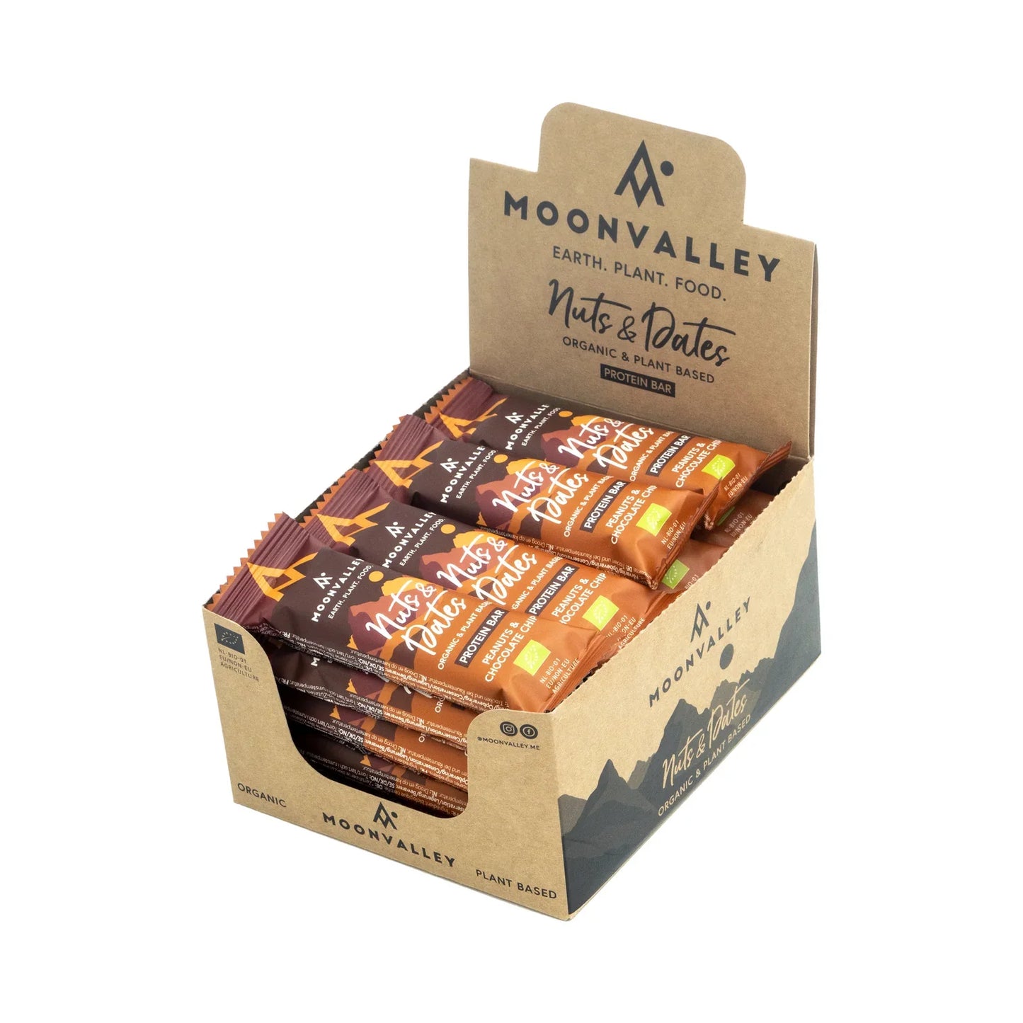 Moonvalley Energibar Nuts & Dates Peanut Chocolate (16x47g) - DATOVARE