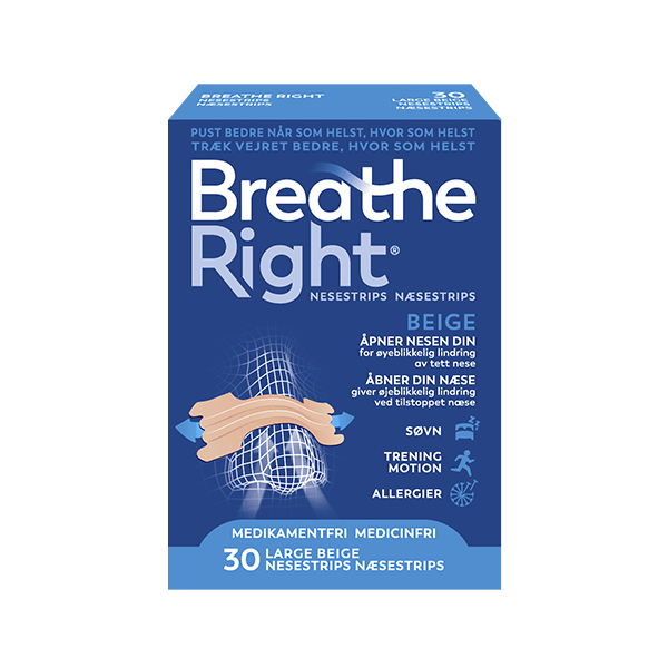 Breathe Right® Nasal strip– Tan 30 stk