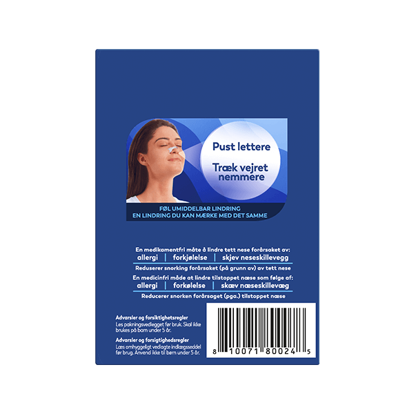 Breathe Right® Nasal strip – Sensitive Transparent 30 stk