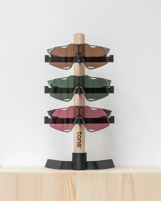 Tons Desk Organiser 3x Glasses Natural Oak