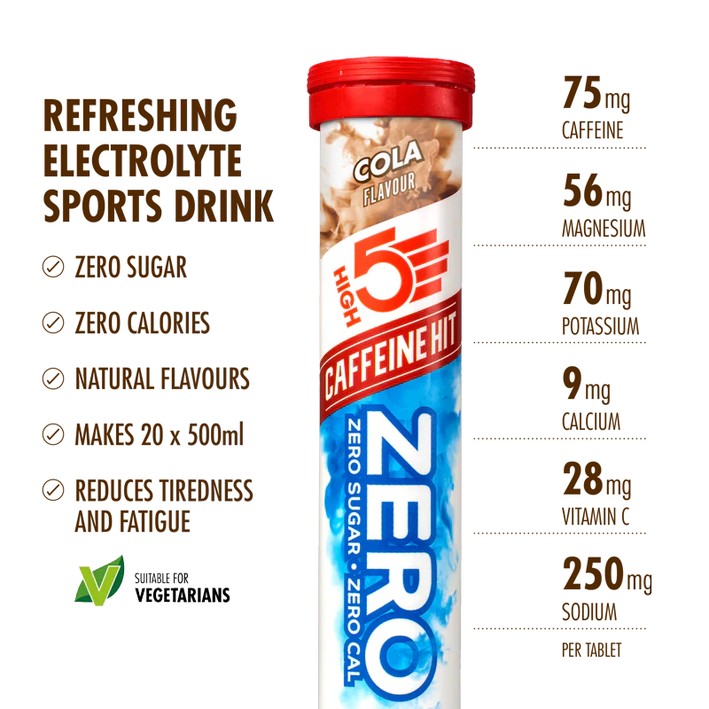 High5 Elektrolyttabs ZERO Caffeine Hit Cola (8x20 tabs)