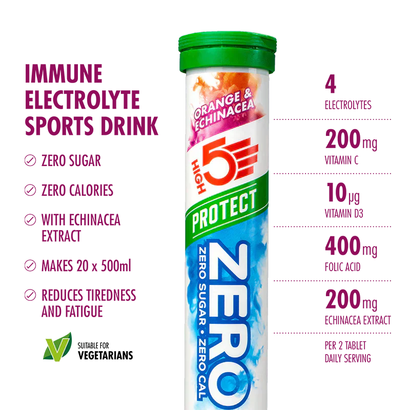 High5 Elektrolyttabs ZERO Protect Orange & Echinacea 20 tabs