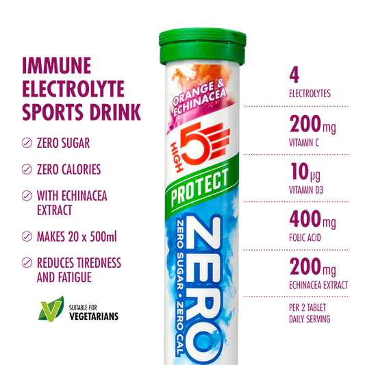 High5 Elektrolyttabs ZERO Protect Orange & Echinacea 20 tabs