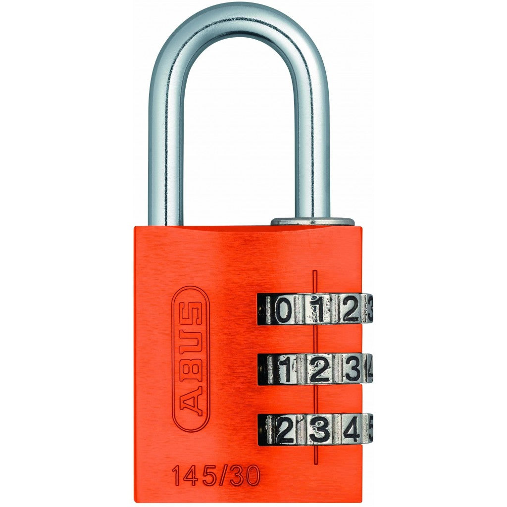 ABUS HÆNGELÅS MED KODE 145/30 - ORANGE