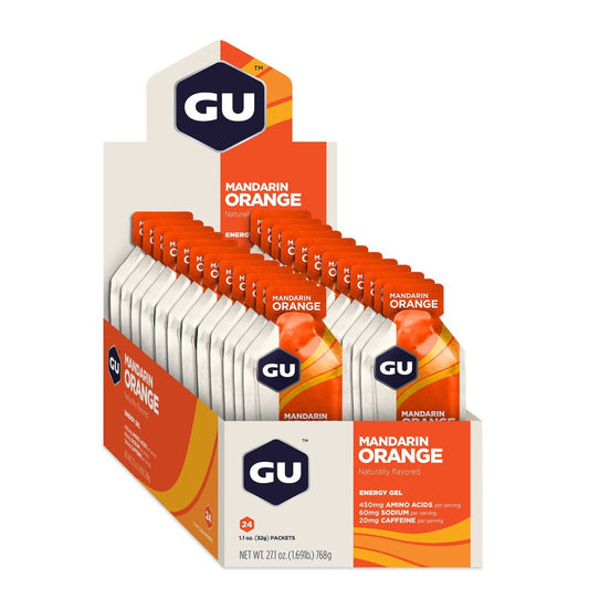 GU Energy Energigel Mandarin Orange med koffein (24 x 32g) DATOVARE