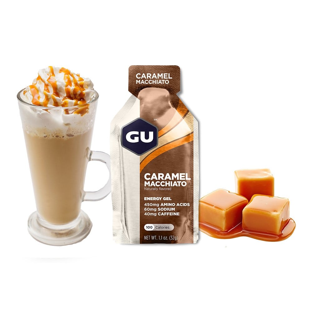 GU Energy Energigel Caramel Macchiato med koffein 32 g Datovare