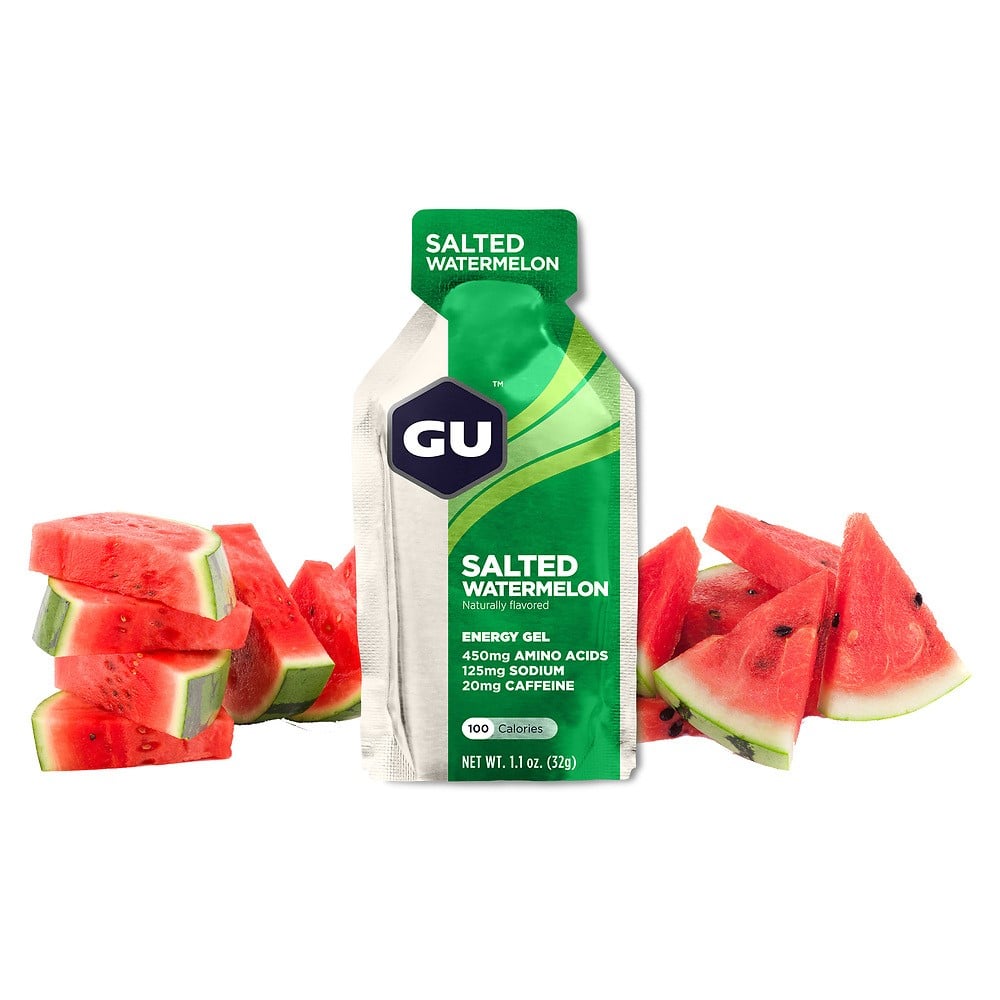 GU Energy Energigel Salted Watermelon med koffein (24 x 32g) DATOVARE
