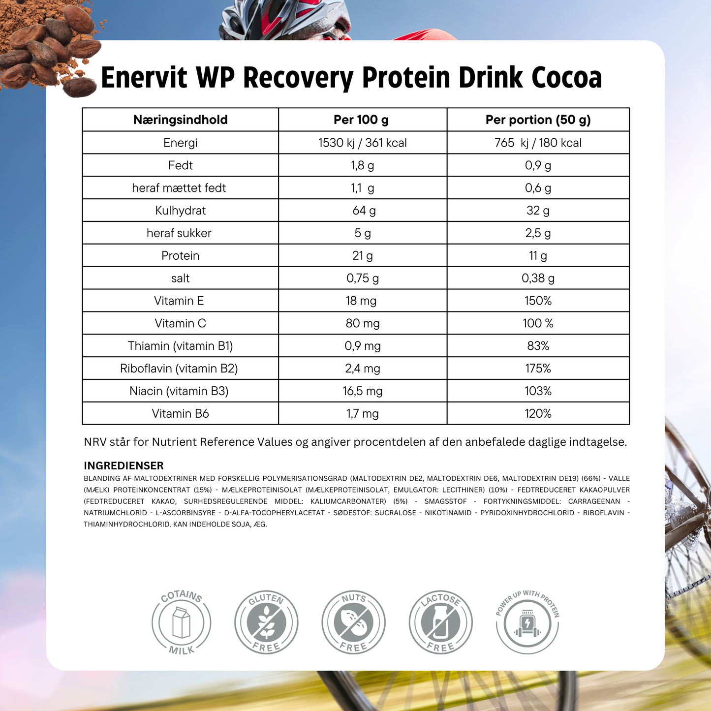 Enervit WP Recovery Drink Cocoa (50g)